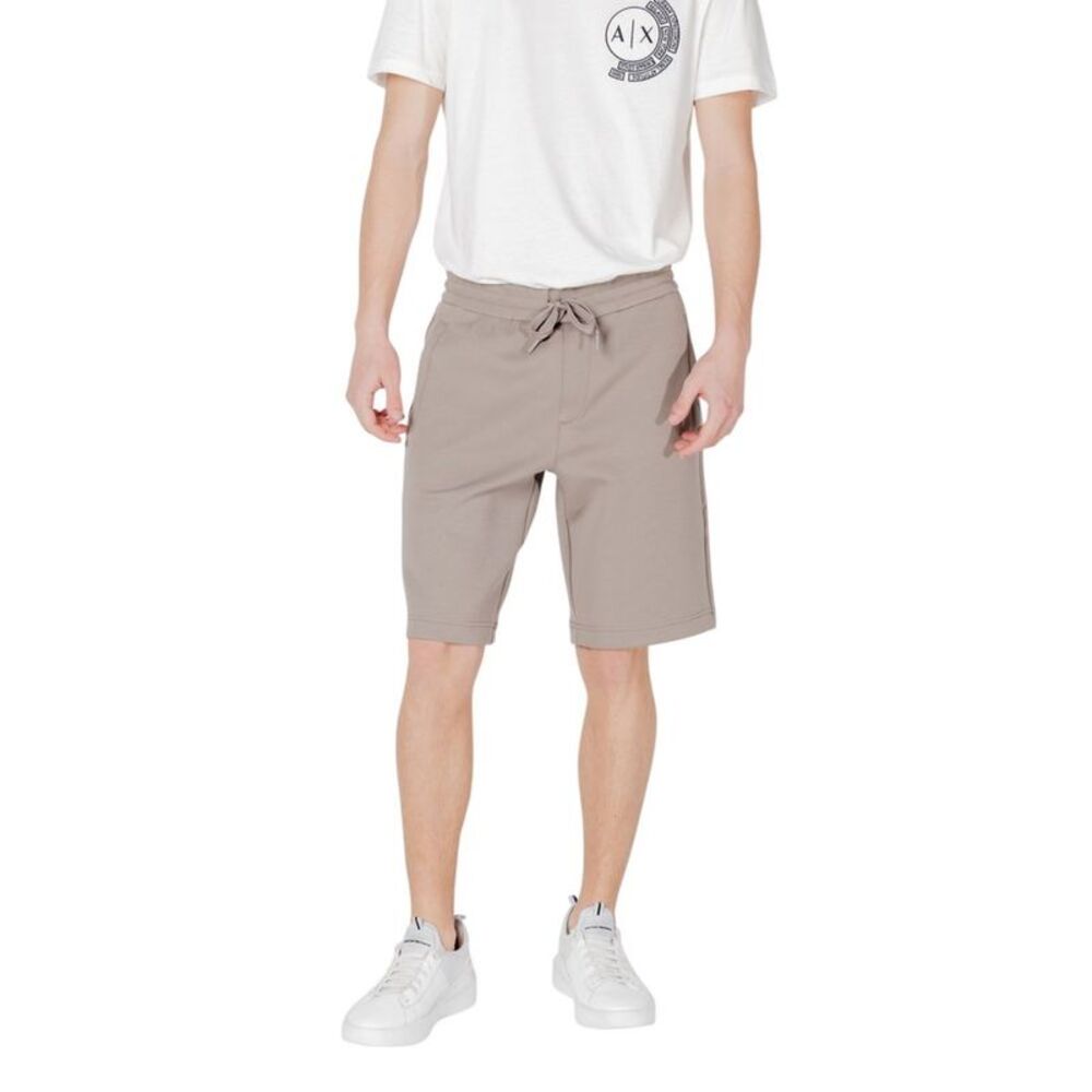 Armani Exchange Brown Cotton Bermuda Men's Shorts